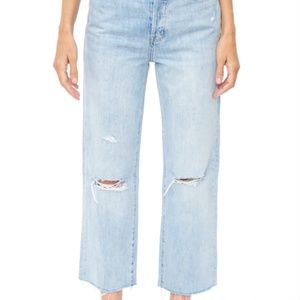 CASSIE CROP SUPER HIGH RISE STRAIGHT CROP - MOJITO size 28